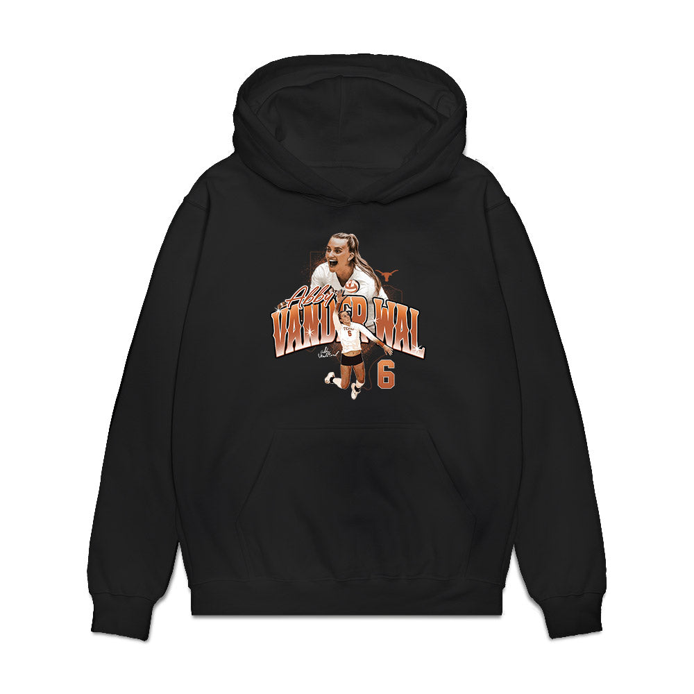 Texas - NCAA Womens Volleyball : Abby Vander Wal - Collage Premium Hooded Sweatshirt-0