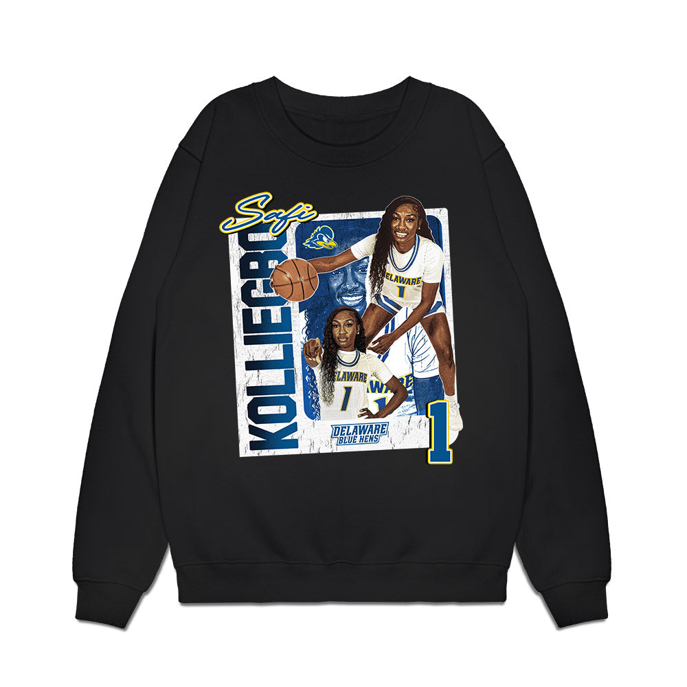 Delaware - NCAA Womens Basketball : Safiatu Kolliegbo - Collage Premium Crewneck Sweatshirt-0