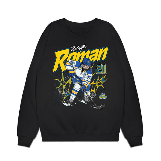 Delaware - NCAA Ice Hockey : Billi Roman - Caricature Premium Crewneck Sweatshirt-0