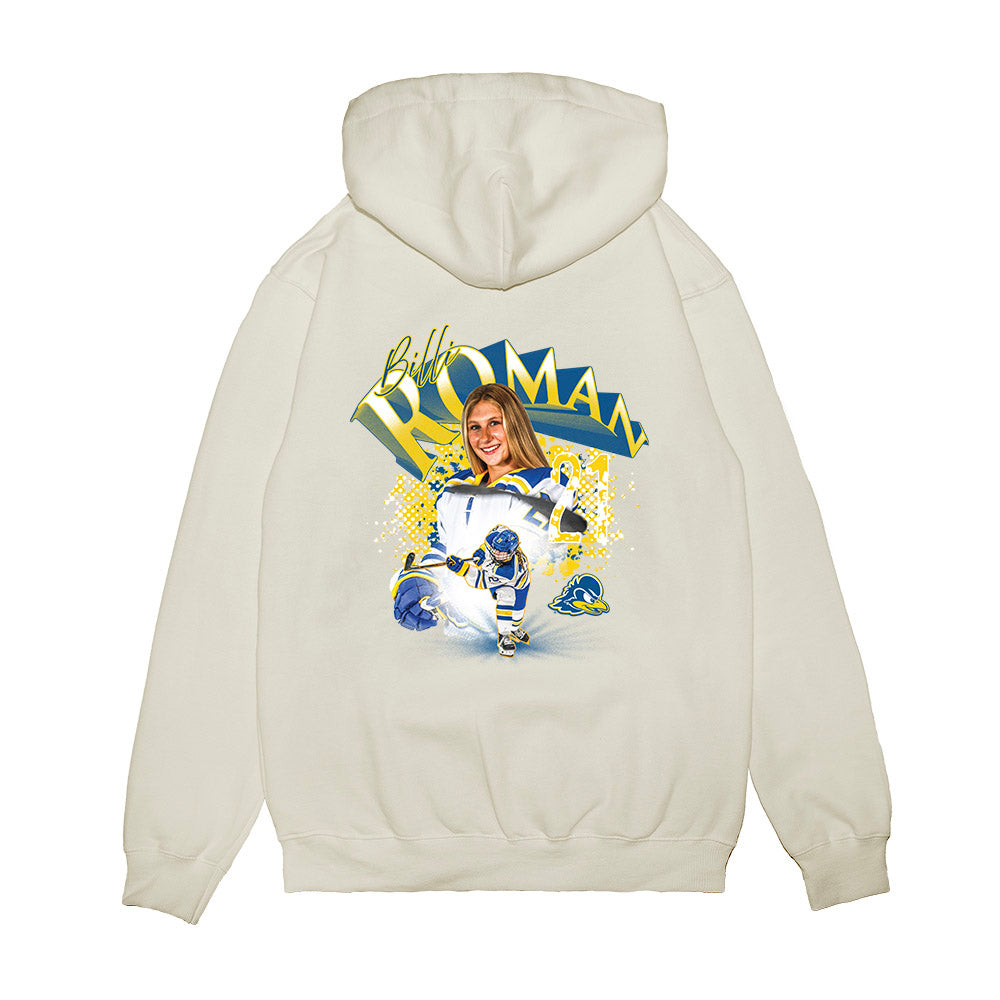 Delaware - NCAA Ice Hockey : Billi Roman - Collage Premium Hooded Sweatshirt-1