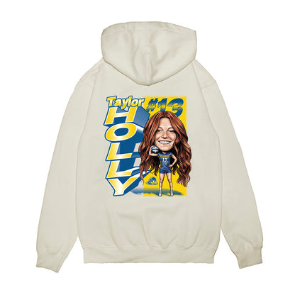 Delaware - NCAA Womens Volleyball : Taylor Holly - Caricature Premium Hooded Sweatshirt-1