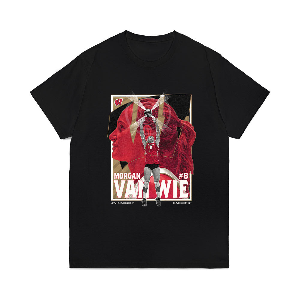 Wisconsin - NCAA Womens Volleyball : Morgan Van Wie - Collage Comfort Colors T-Shirt-0
