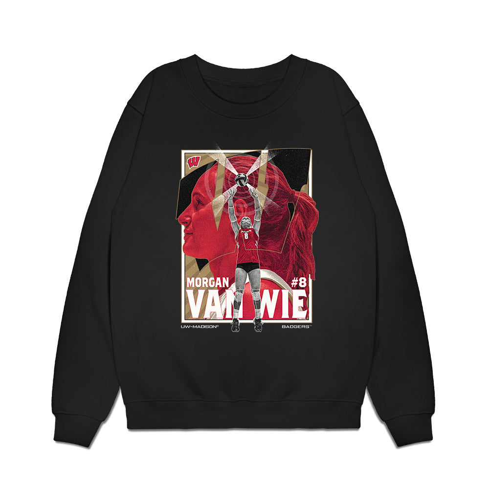 Wisconsin - NCAA Womens Volleyball : Morgan Van Wie - Collage Premium Crewneck Sweatshirt-0