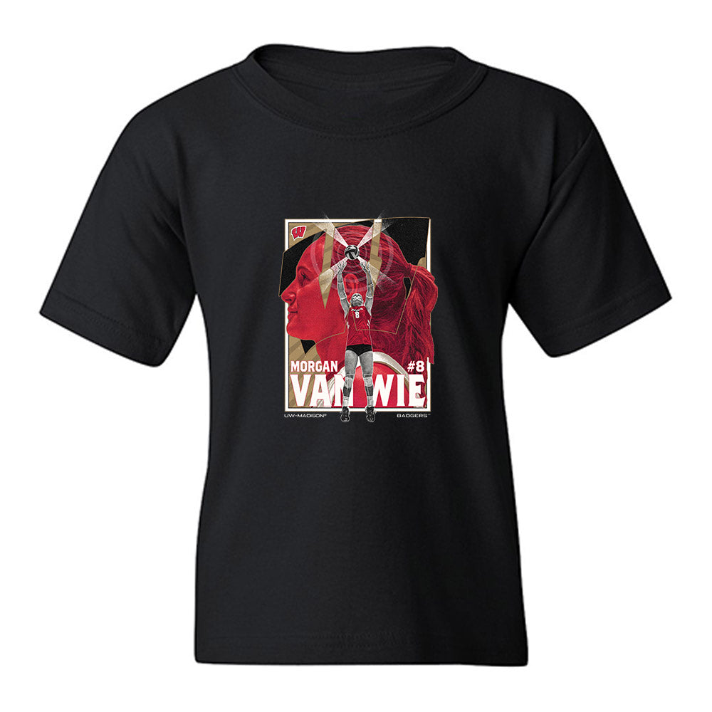 Wisconsin - NCAA Womens Volleyball : Morgan Van Wie - Collage Youth T-Shirt-0