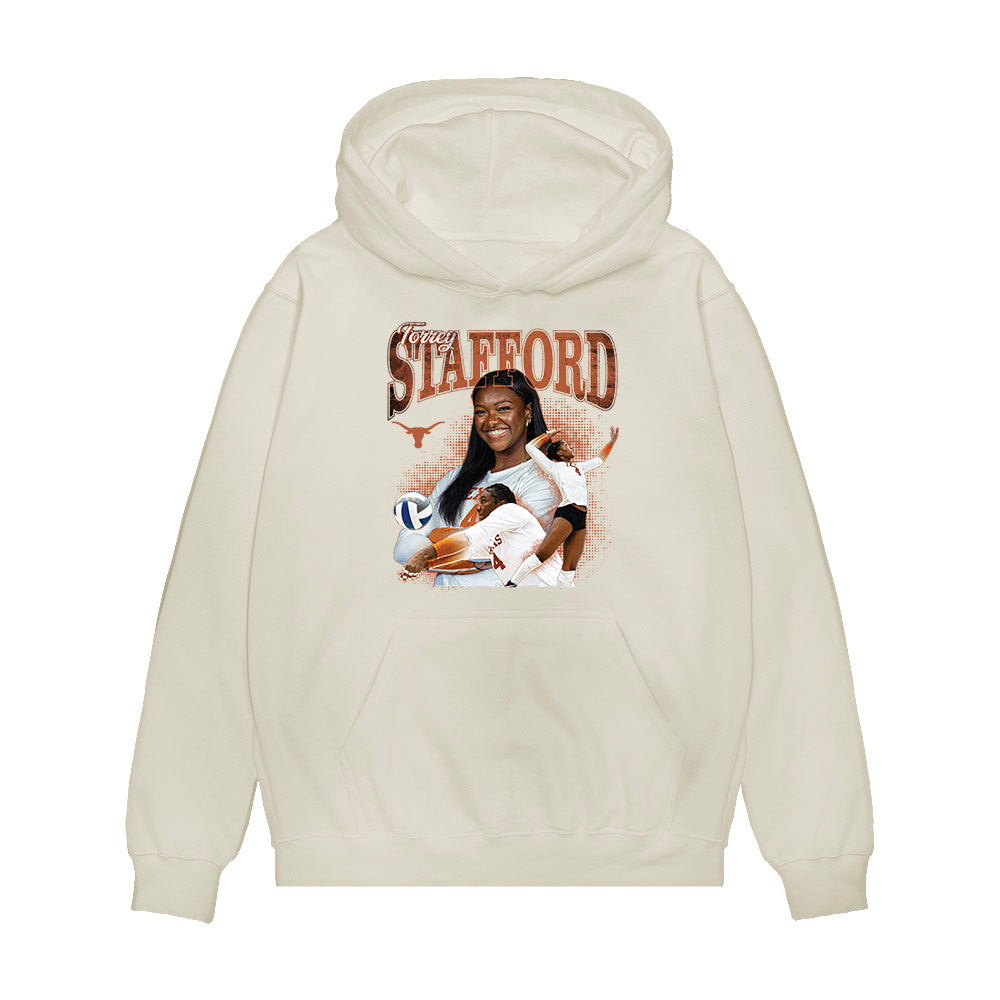 Texas - NCAA Womens Volleyball : Torrey Stafford - Collage Premium Hooded Sweatshirt-0