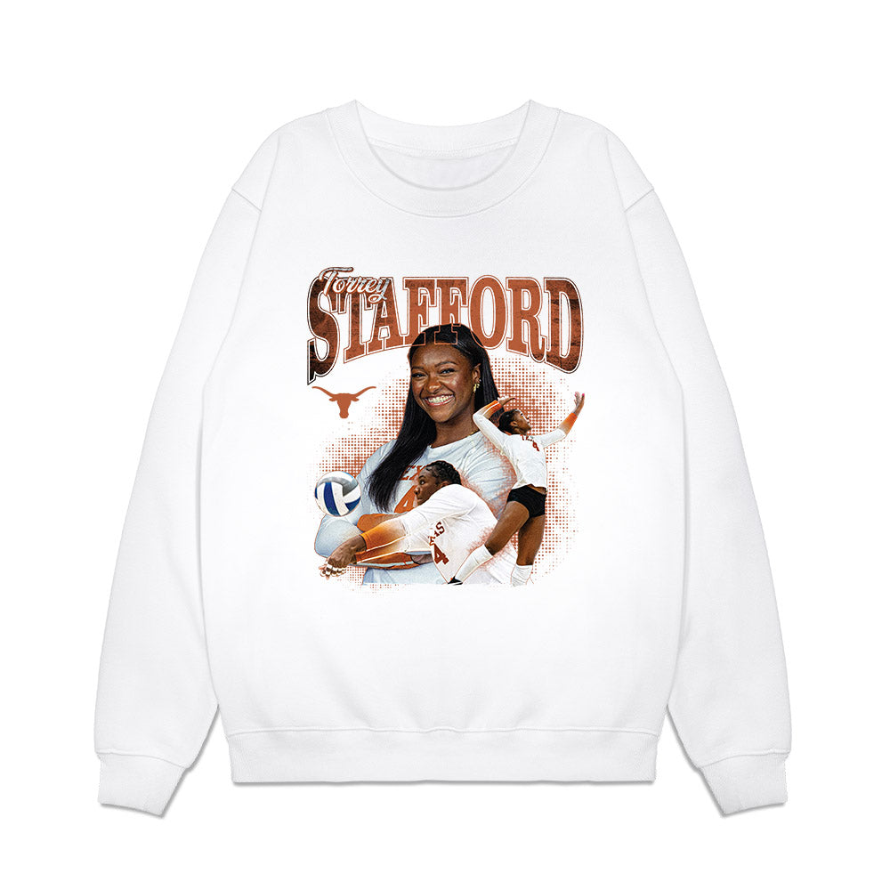 Texas - NCAA Womens Volleyball : Torrey Stafford - Collage Premium Crewneck Sweatshirt-0
