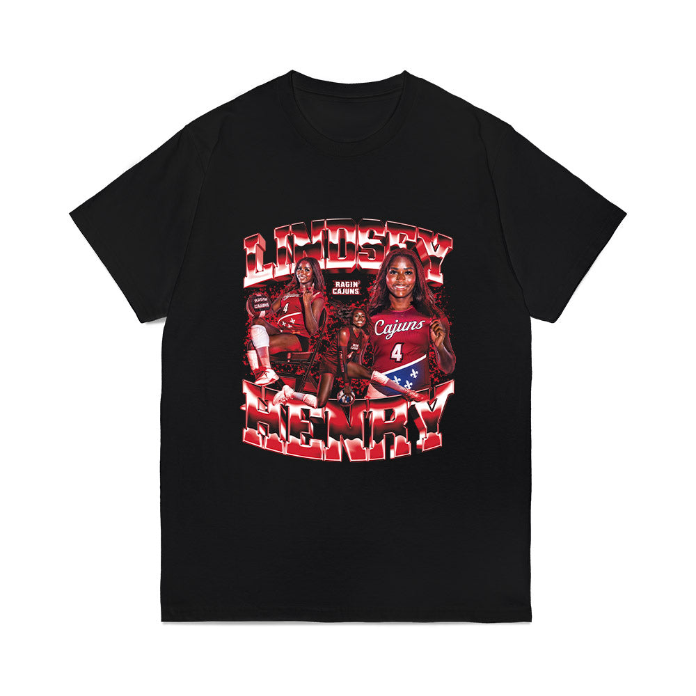 Louisiana - NCAA Womens Volleyball : Lindsey Henry - Individual Collage Comfort Colors T-Shirt-0