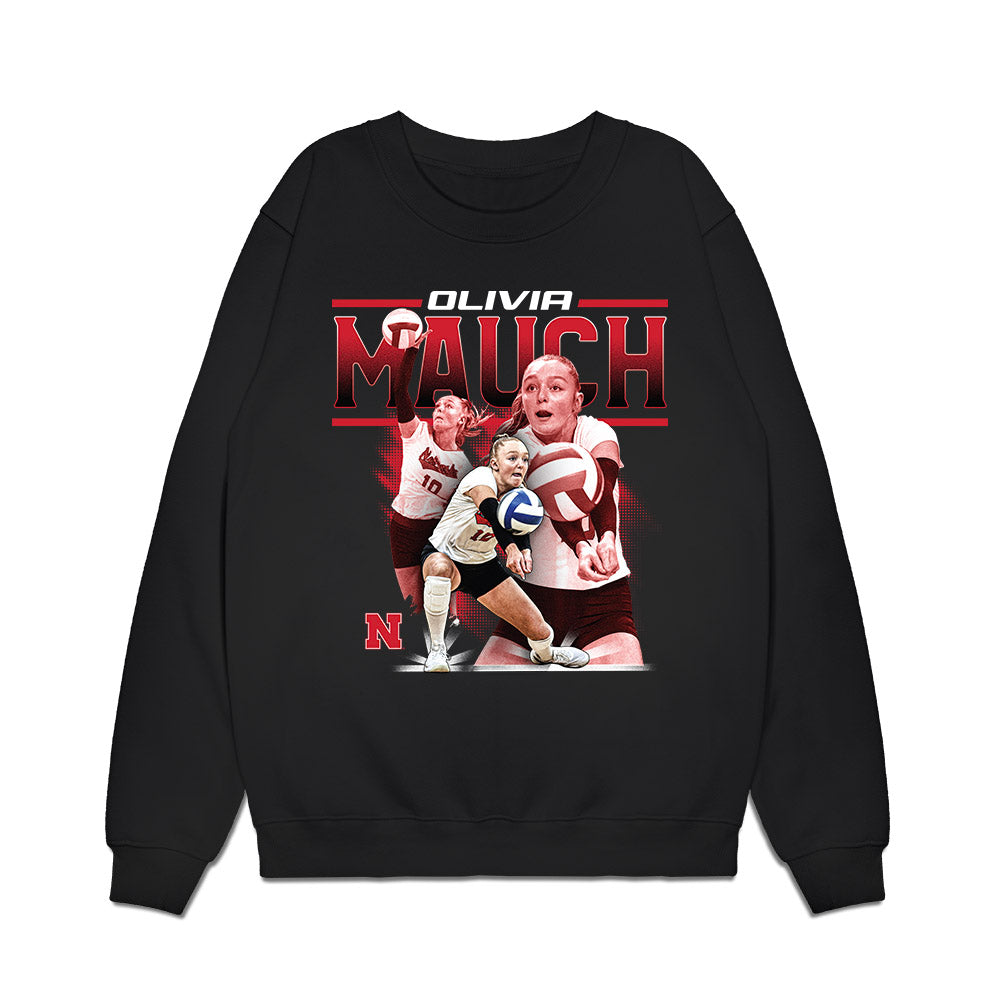 Nebraska - NCAA Womens Volleyball : Olivia Mauch - Collage Premium Crewneck Sweatshirt-0