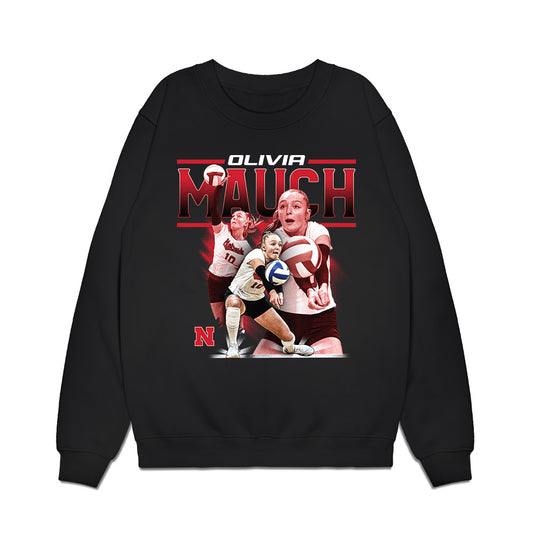 Nebraska - NCAA Womens Volleyball : Olivia Mauch - Collage Premium Crewneck Sweatshirt-0