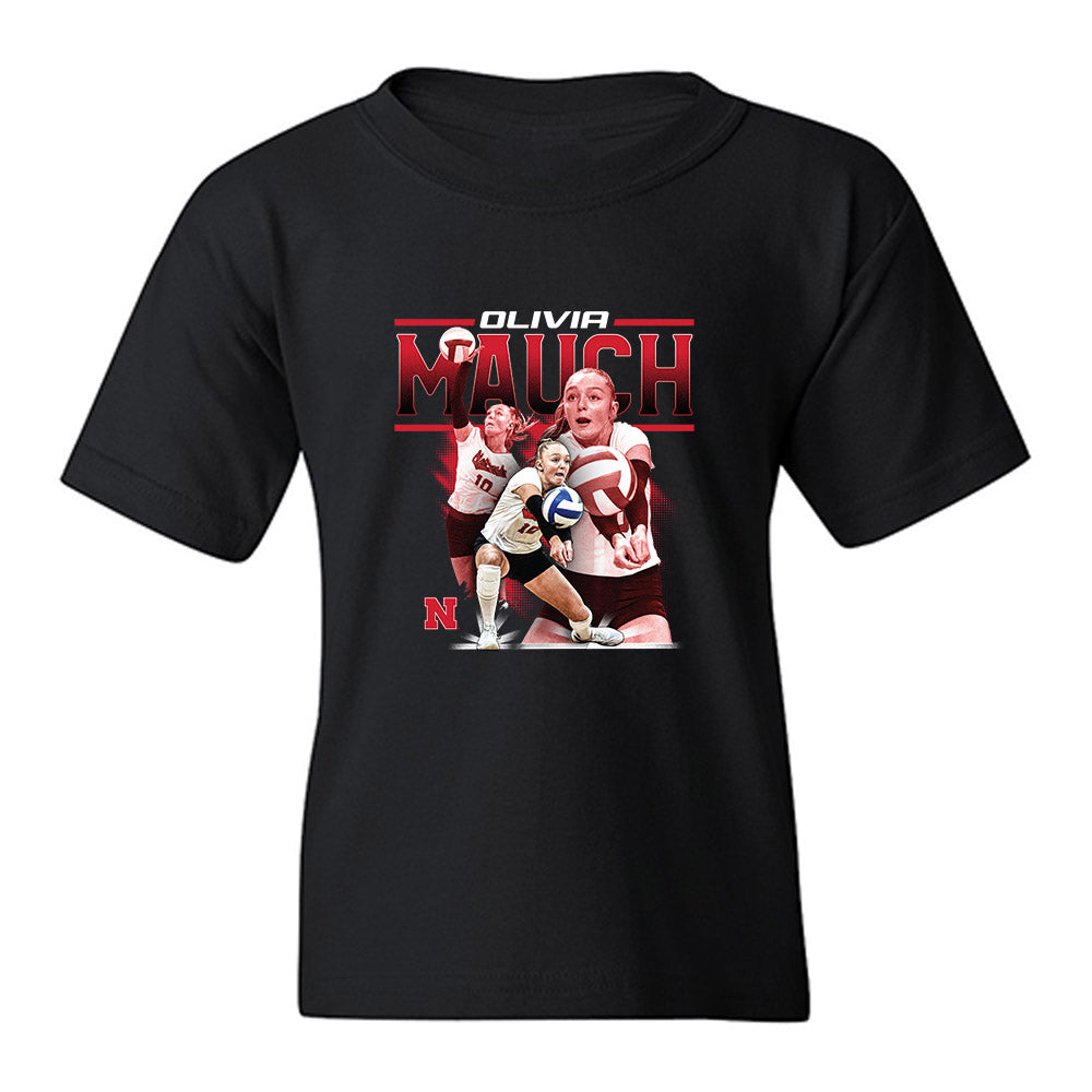 Nebraska - NCAA Womens Volleyball : Olivia Mauch - Collage Youth T-Shirt-0