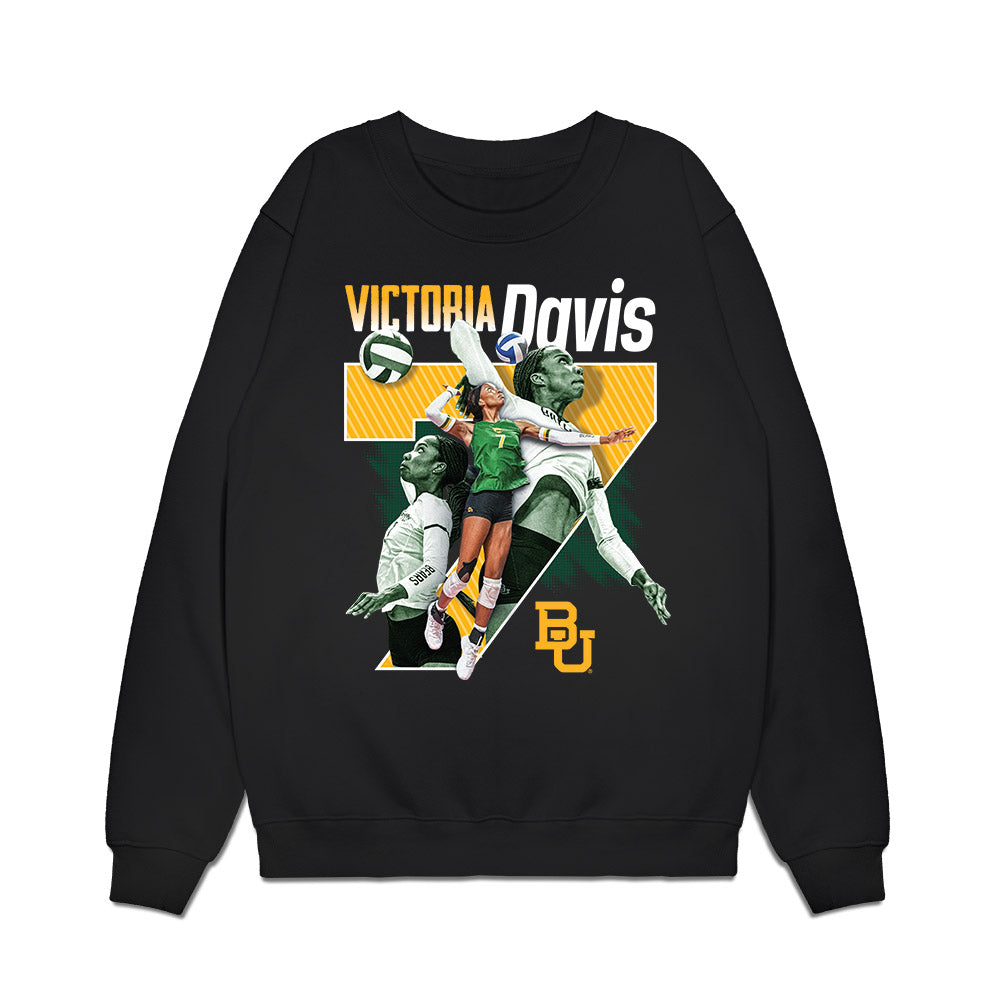 Baylor - NCAA Womens Volleyball : Victoria Davis - Collage Premium Crewneck Sweatshirt-0