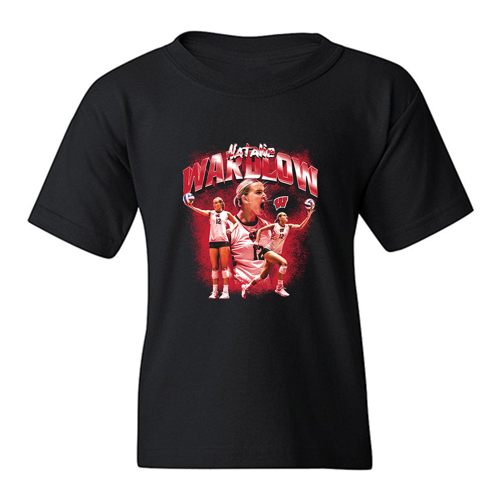 Wisconsin - NCAA Womens Volleyball : Natalie Wardlow - Collage Youth T-Shirt-0