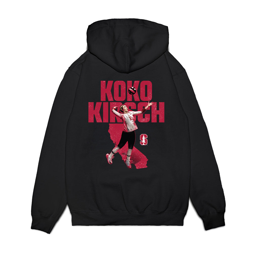 Stanford - NCAA Womens Volleyball : Koko Kirsch - Collage Premium Hooded Sweatshirt-1