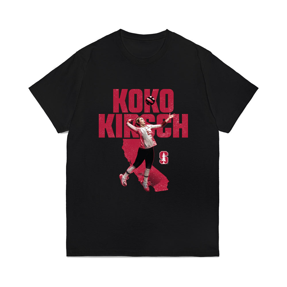 Stanford - NCAA Womens Volleyball : Koko Kirsch - Collage Comfort Colors T-Shirt-0
