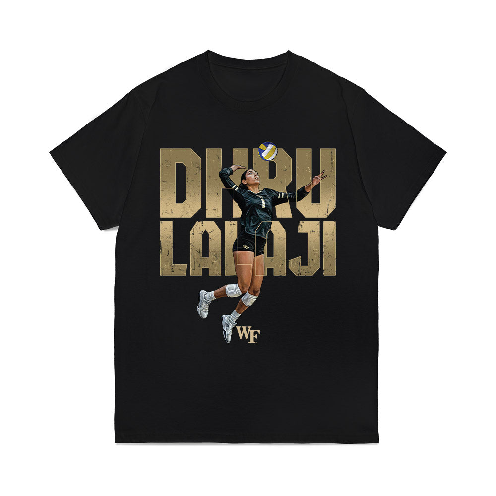 Wake Forest - NCAA Womens Volleyball : Dhru Lalaji - Collage Comfort Colors T-Shirt-0
