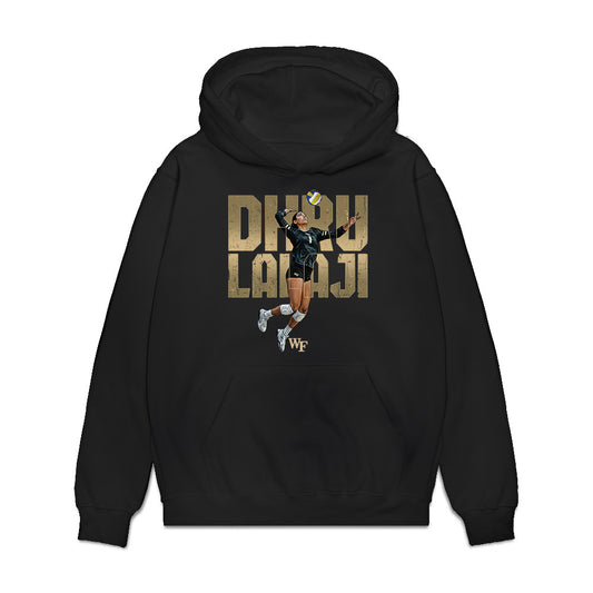 Wake Forest - NCAA Womens Volleyball : Dhru Lalaji - Collage Premium Hooded Sweatshirt-0