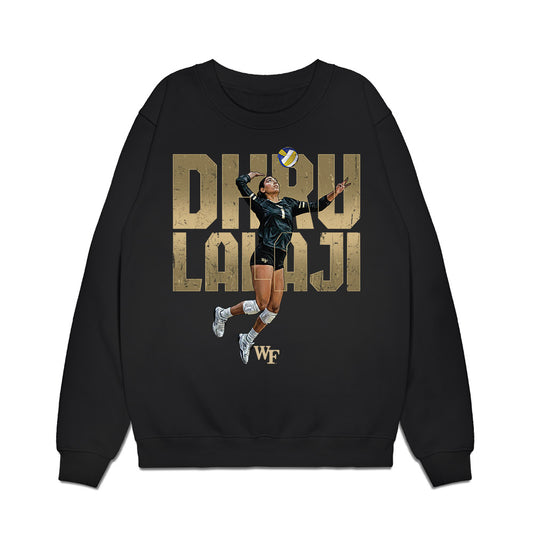Wake Forest - NCAA Womens Volleyball : Dhru Lalaji - Collage Premium Crewneck Sweatshirt-0