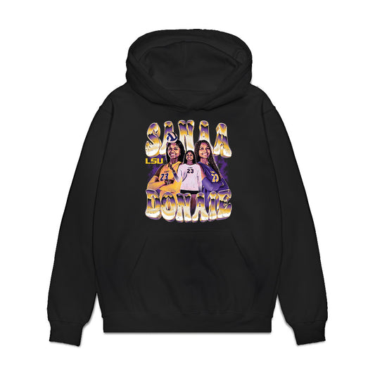 LSU - NCAA Womens Volleyball : Sanaa Donaie - Individual Collage Premium Hooded Sweatshirt-0