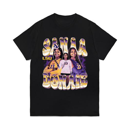LSU - NCAA Womens Volleyball : Sanaa Donaie - Individual Collage Comfort Colors T-Shirt-0
