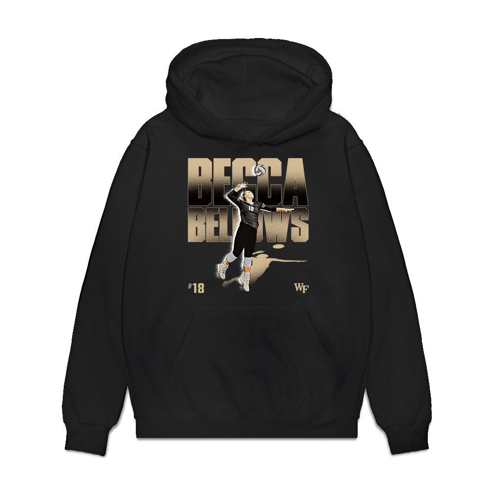 Wake Forest - NCAA Womens Volleyball : Becca Bellows - Individual Collage Premium Hooded Sweatshirt-0
