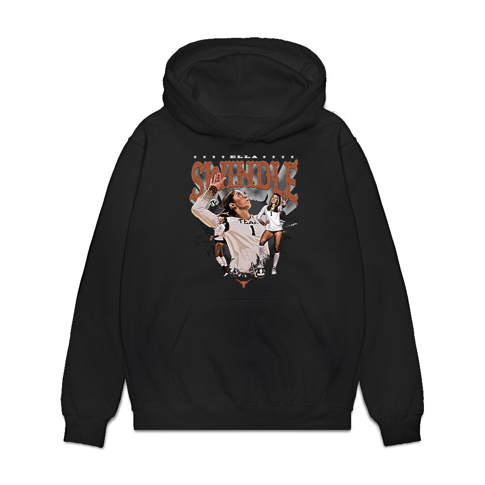 Texas - NCAA Womens Volleyball : Ella Swindle - Collage Premium Hooded Sweatshirt-0