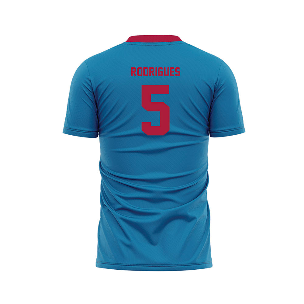 LMU - NCAA Men's Soccer : Nathan Rodrigues - Blue Soccer Jersey-1