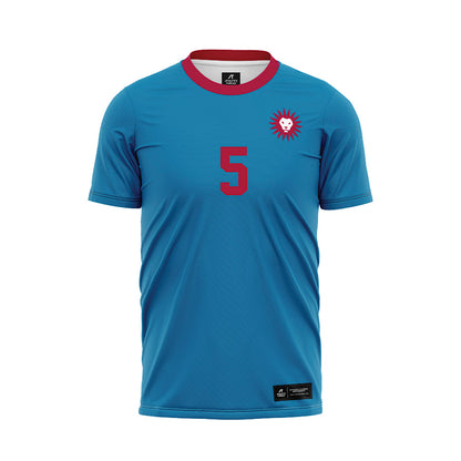 LMU - NCAA Men's Soccer : Nathan Rodrigues - Blue Soccer Jersey-0
