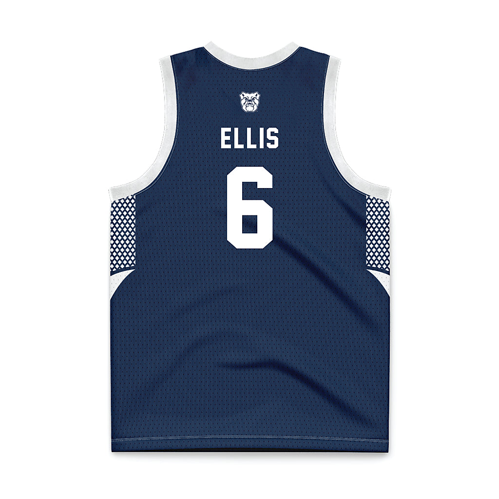 Butler - NCAA Women's Basketball : Taya Ellis - Navy Basketball Jersey-1