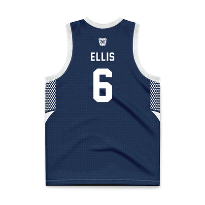 Butler - NCAA Women's Basketball : Taya Ellis - Navy Basketball Jersey-1