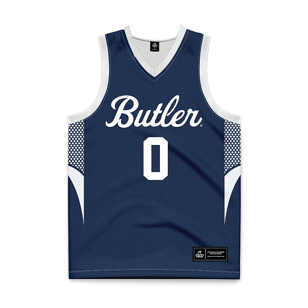 Butler - NCAA Women's Basketball : Laniah Wills - Navy Basketball Jersey-0