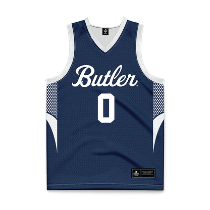 Butler - NCAA Women's Basketball : Laniah Wills - Navy Basketball Jersey-0