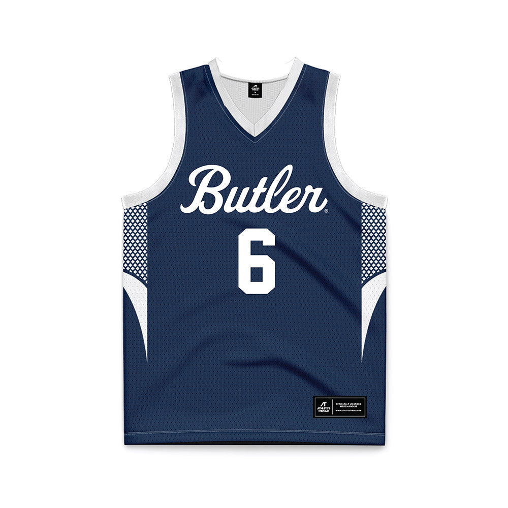 Butler - NCAA Women's Basketball : Taya Ellis - Navy Basketball Jersey-0