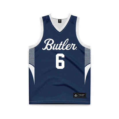 Butler - NCAA Women's Basketball : Taya Ellis - Navy Basketball Jersey-0
