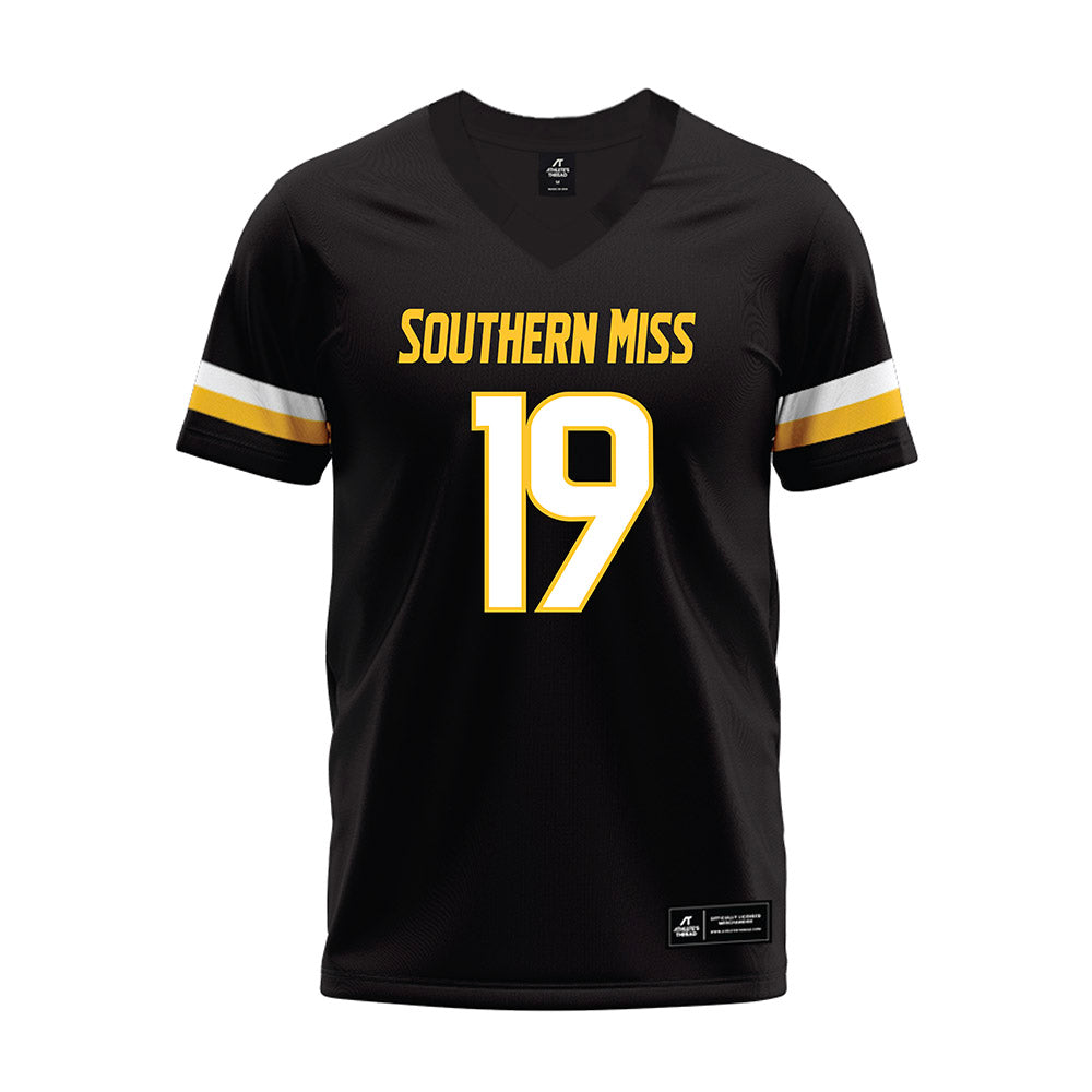 Southern Miss - NCAA Football : Cace Reed - Black Premium Football Jersey-0
