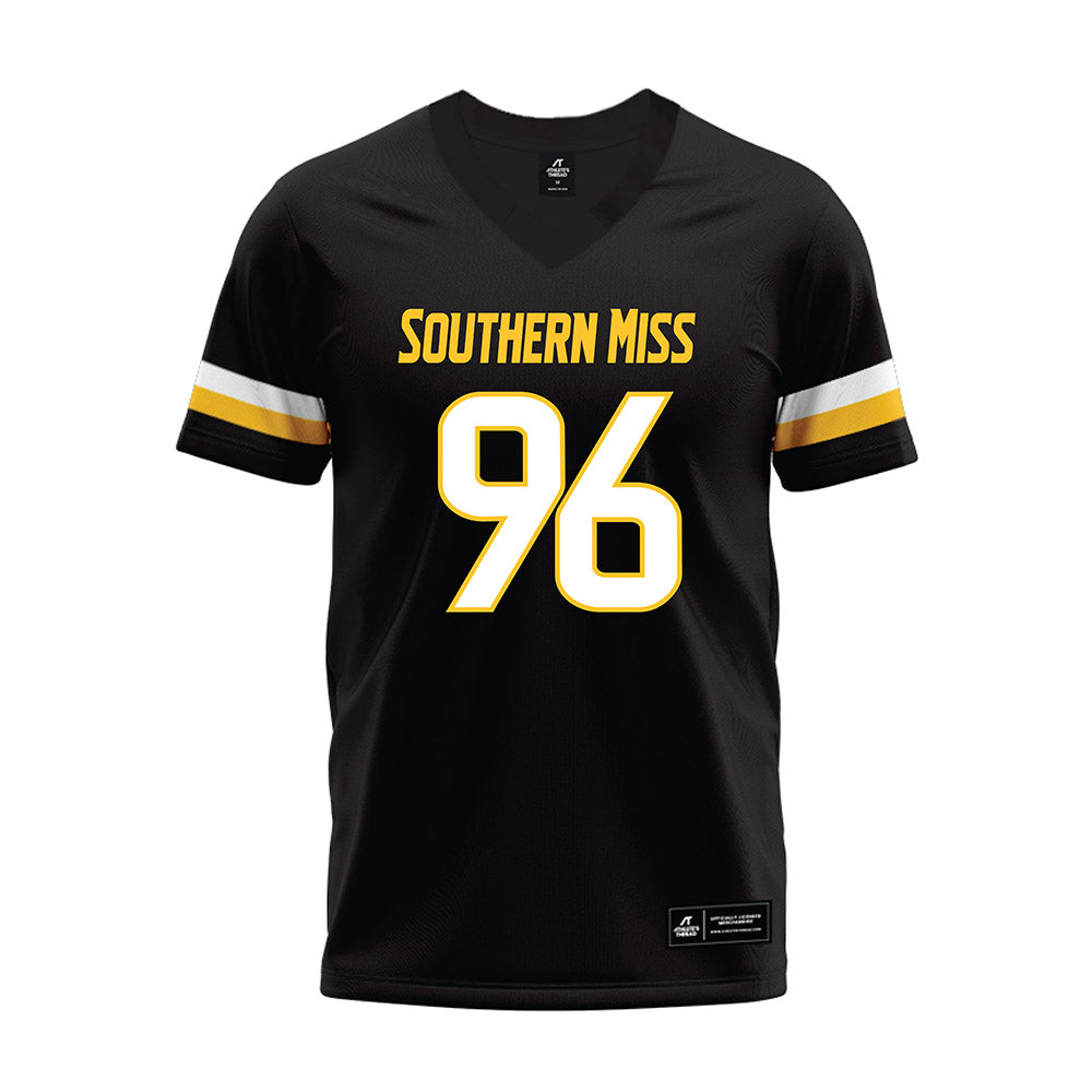 Southern Miss - NCAA Football : Reed Harradine - Black Premium Football Jersey-0