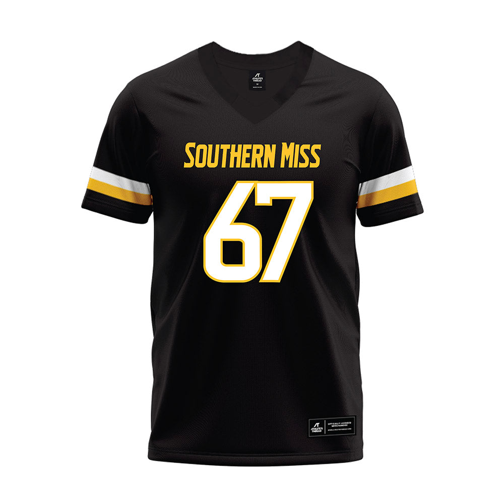 Southern Miss - NCAA Football : Broderick Roman - Black Premium Football Jersey-0