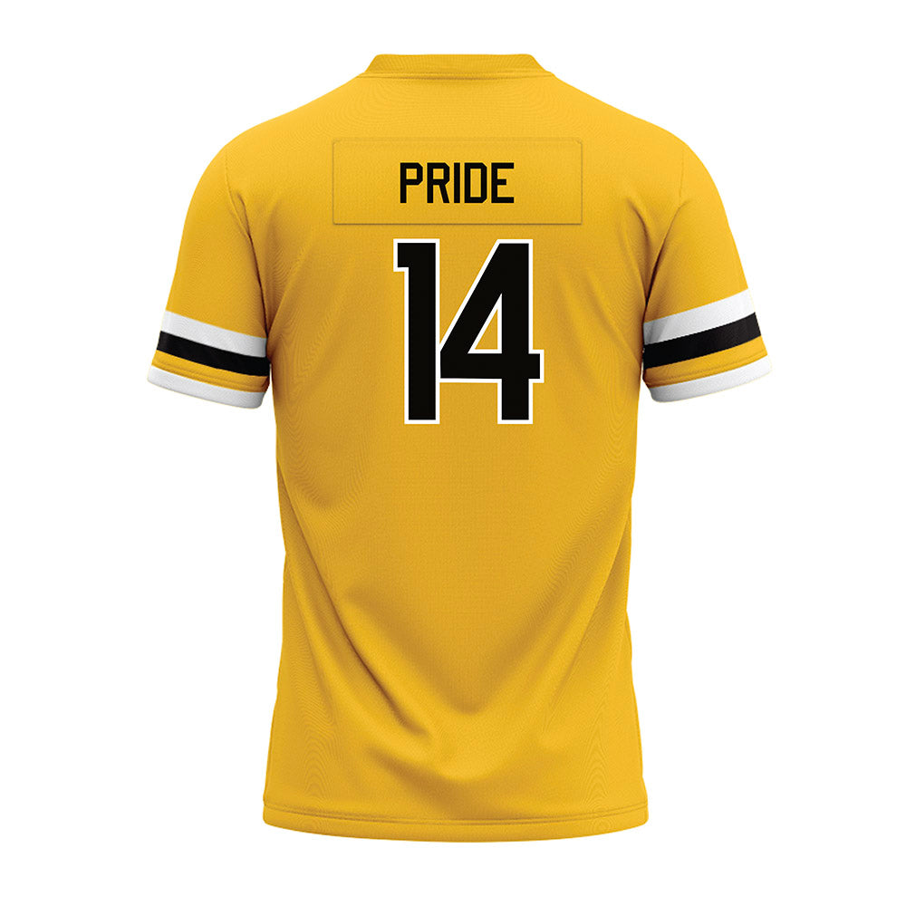 Southern Miss - NCAA Football : Jordan Pride - Gold Premium Football Jersey-1