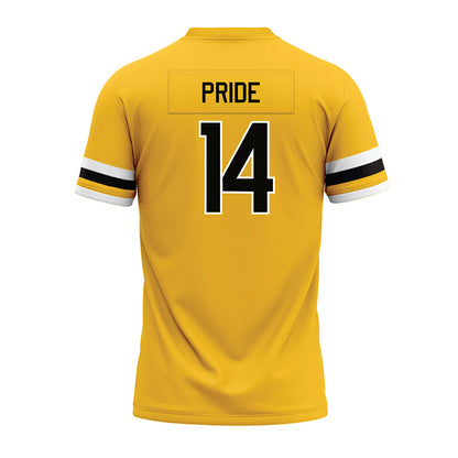 Southern Miss - NCAA Football : Jordan Pride - Gold Premium Football Jersey-1