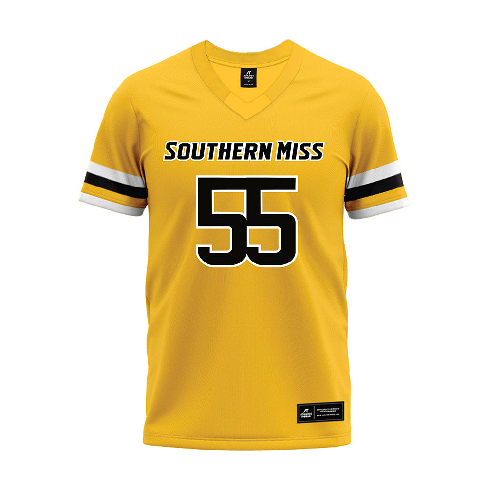 Southern Miss - NCAA Football : Zerian Hudson - Gold Premium Football Jersey-0