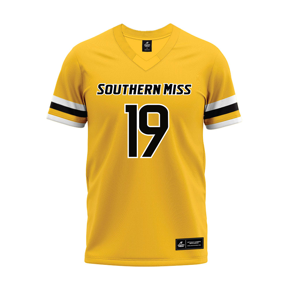 Southern Miss - NCAA Football : Cace Reed - Gold Premium Football Jersey-0