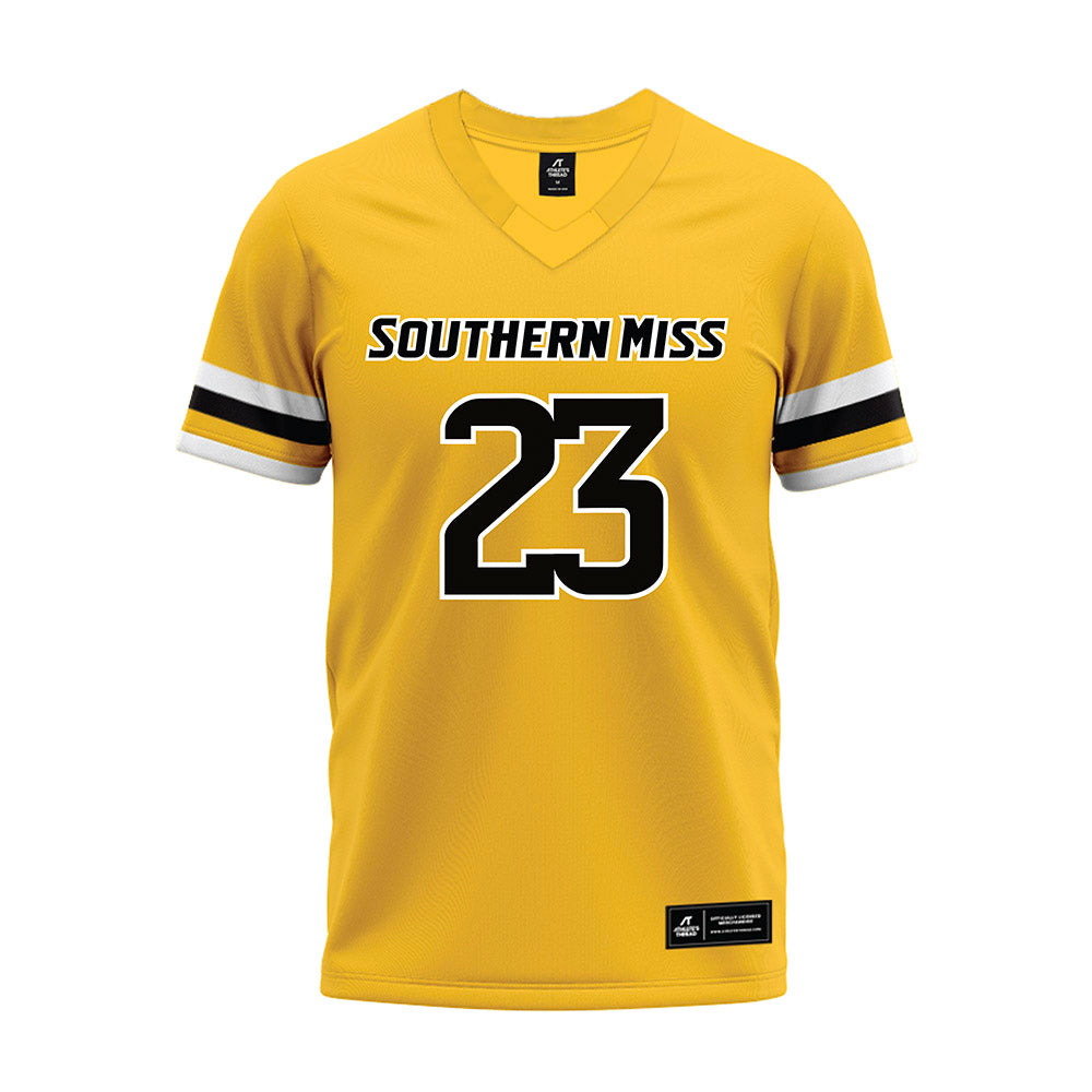 Southern Miss - NCAA Football : Trey Horne - Gold Premium Football Jersey-0