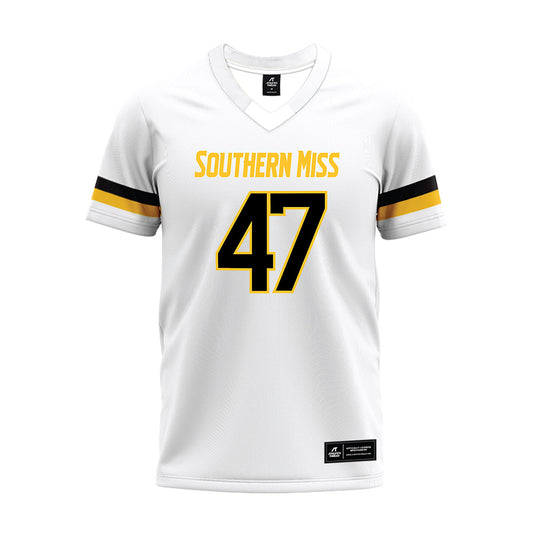Southern Miss - NCAA Football : Cannon McClain - White Premium Football Jersey-0