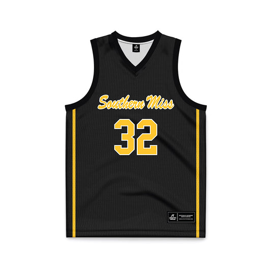 Southern Miss - NCAA Women's Basketball : Timya Thurman - Black Basketball Jersey-0