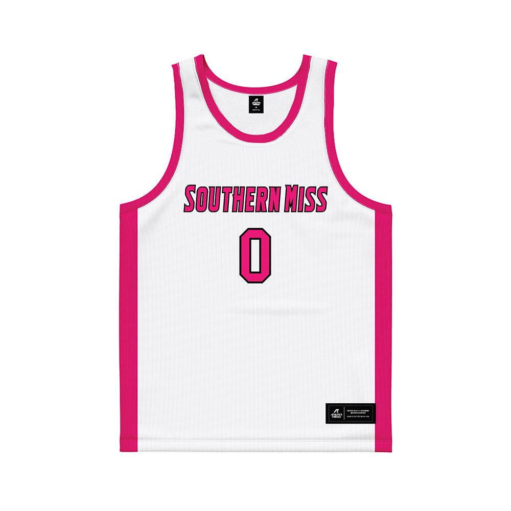 Southern Miss - NCAA Women's Basketball : Anaisha Carriere - White Basketball Jersey-0