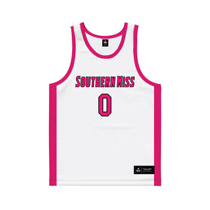 Southern Miss - NCAA Women's Basketball : Anaisha Carriere - White Basketball Jersey-0