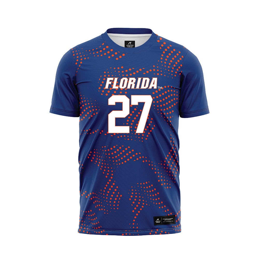 Florida - NCAA Women's Soccer : Norah Abbott - Blue Soccer Jersey-0