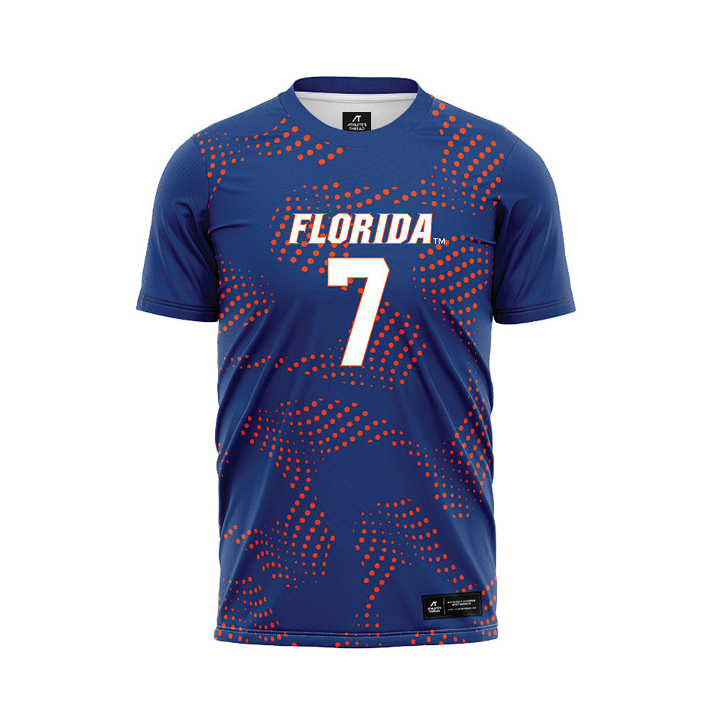 Florida - NCAA Women's Soccer : Zoe Main - Blue Soccer Jersey-0