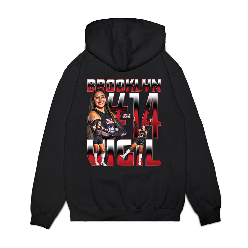 Louisiana - NCAA Womens Volleyball : Brooklyn Vigil - Collage Premium Hooded Sweatshirt-1