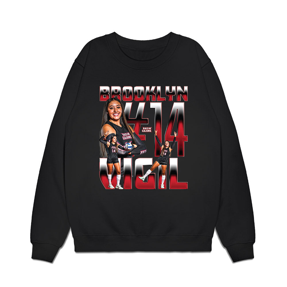 Louisiana - NCAA Womens Volleyball : Brooklyn Vigil - Collage Premium Crewneck Sweatshirt-0