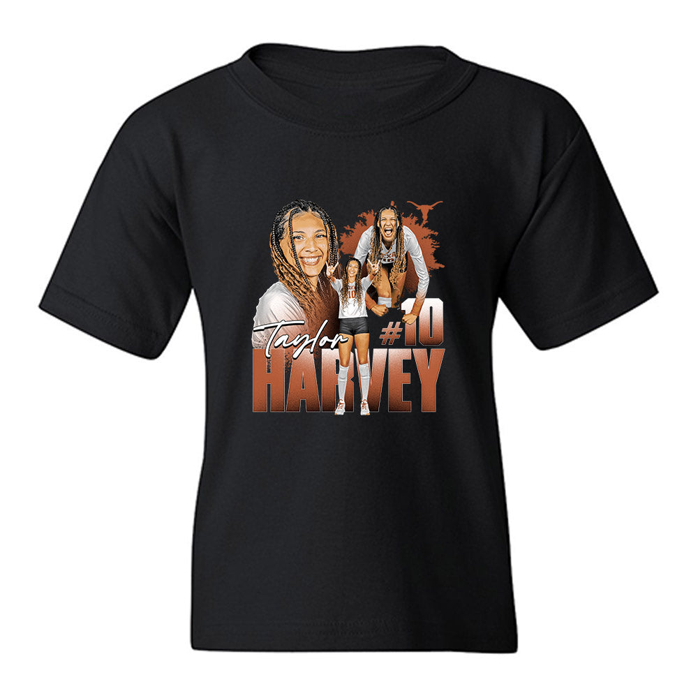 Texas - NCAA Womens Volleyball : Taylor Harvey - Collage Youth T-Shirt-0